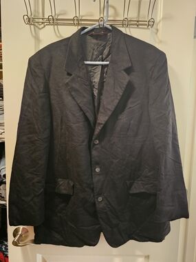 Nordstrom Black Coat with Burgundy Label